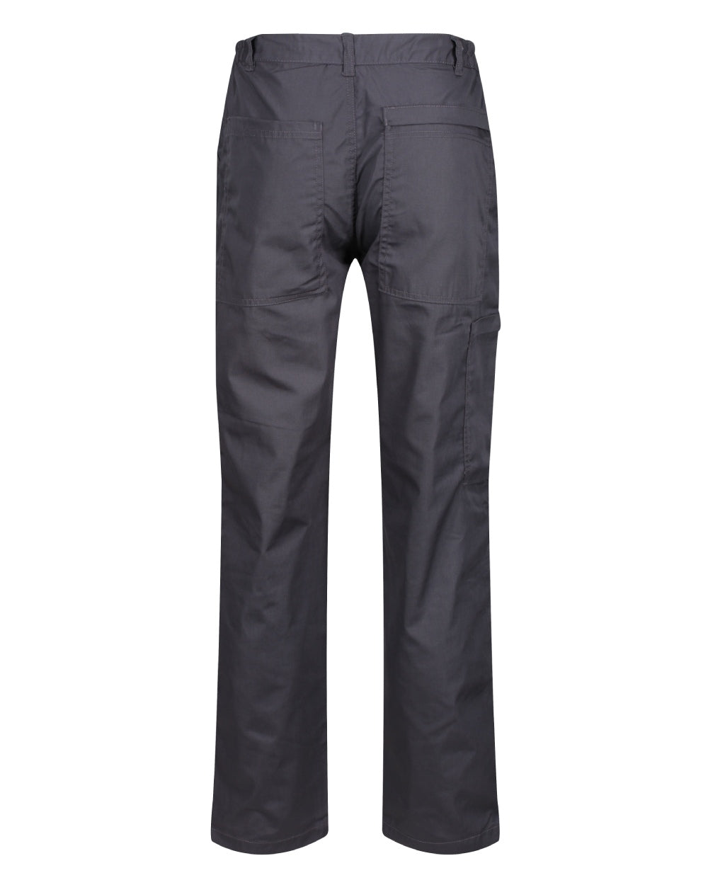 Dark Grey coloured Regatta Mens Multi Pocket Action Trousers Long Leg on white background