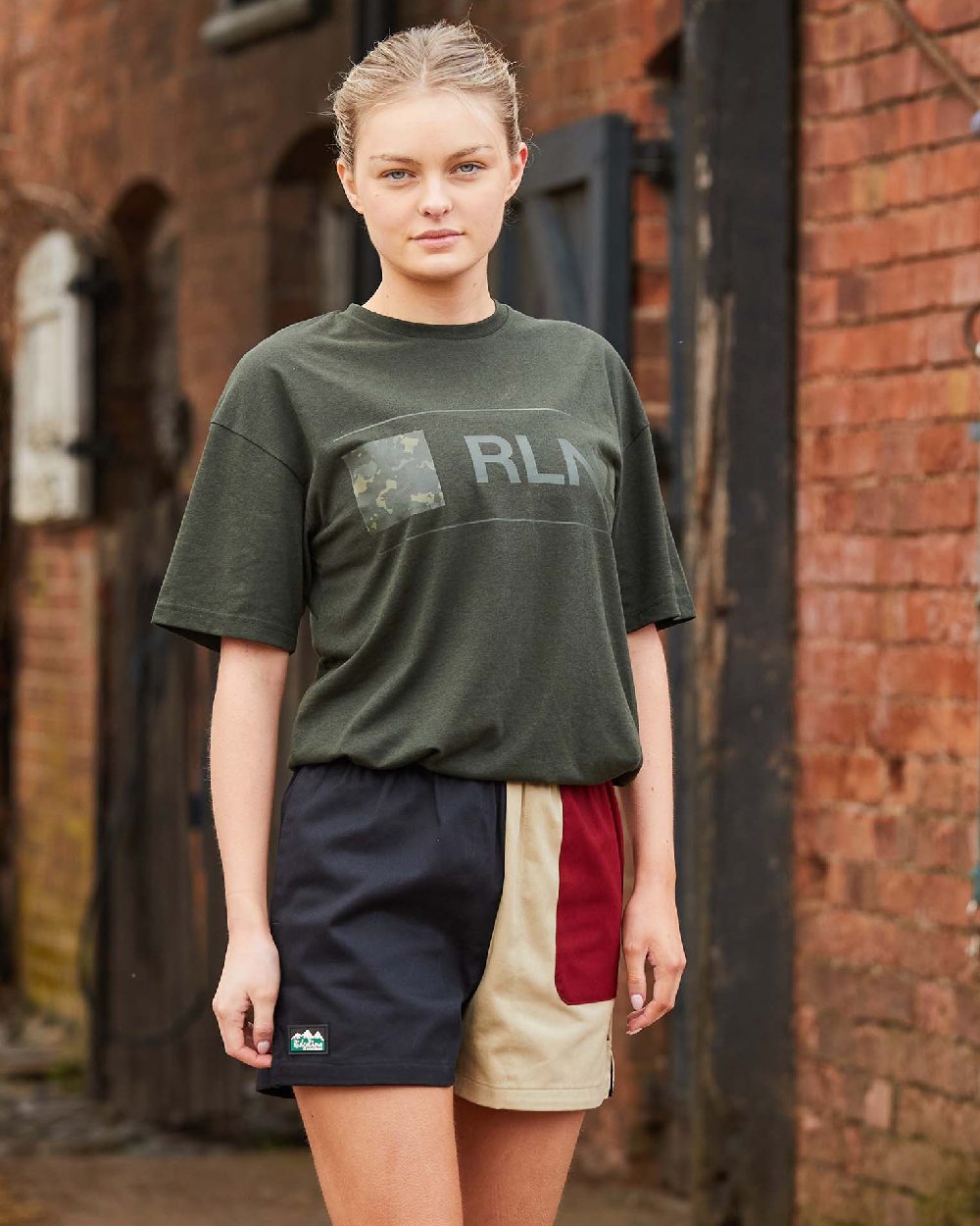 Black Multi coloured Ridgeline Backslider Shorts on outdoor background