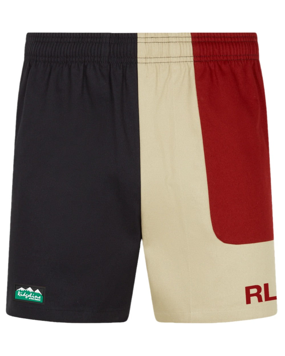 Black Multi coloured Ridgeline Backslider Shorts on white background