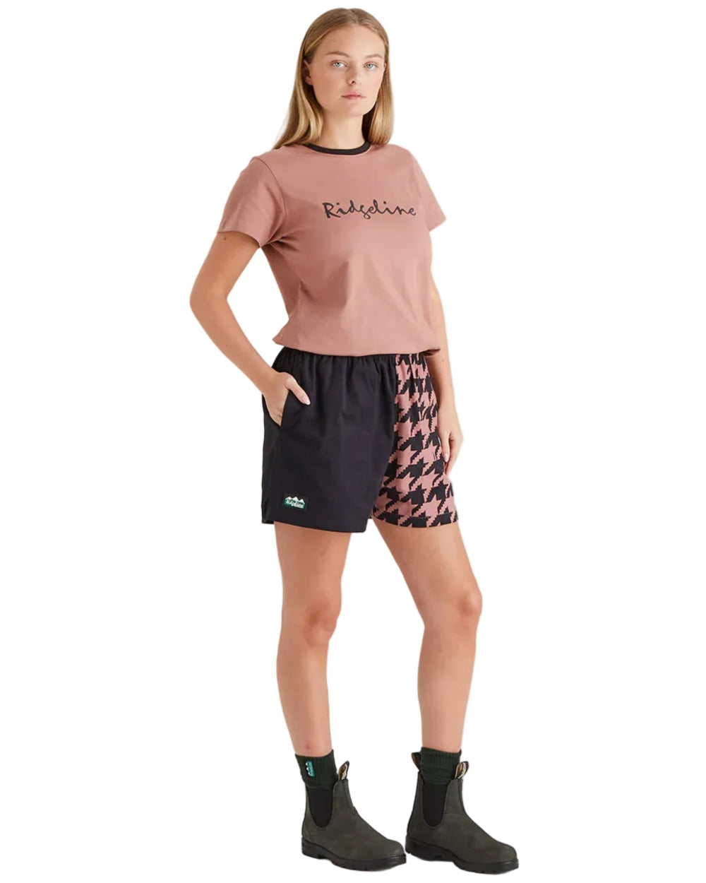 Black Print Coloured Ridgeline Backslider Shorts on white background