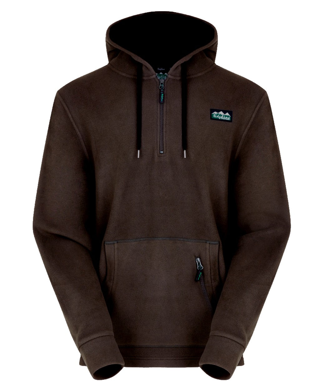 Bark Coloured Ridgeline Ballistic Hooded Fleece on white background