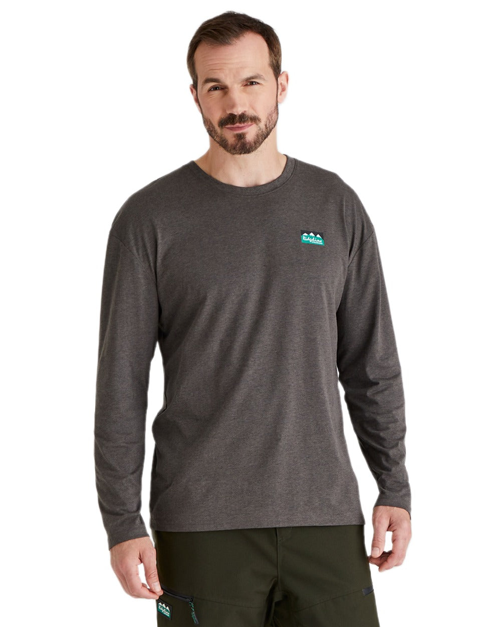 Light Bark Marl Coloured Ridgeline Baseline Top on white background