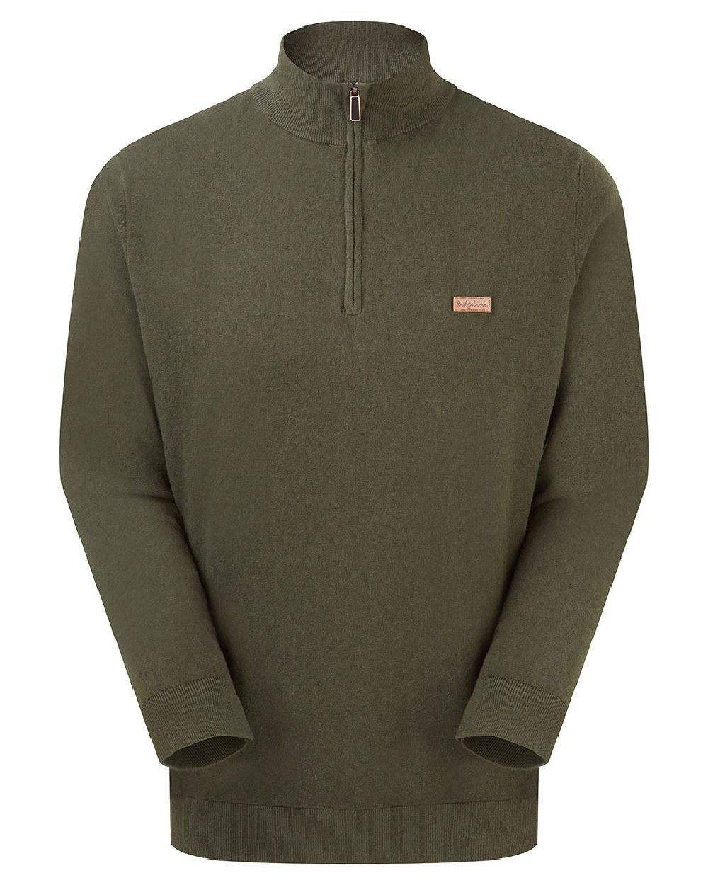 Deep Forest coloured Ridgeline Hartland 1/4 Zip Pullover on white background