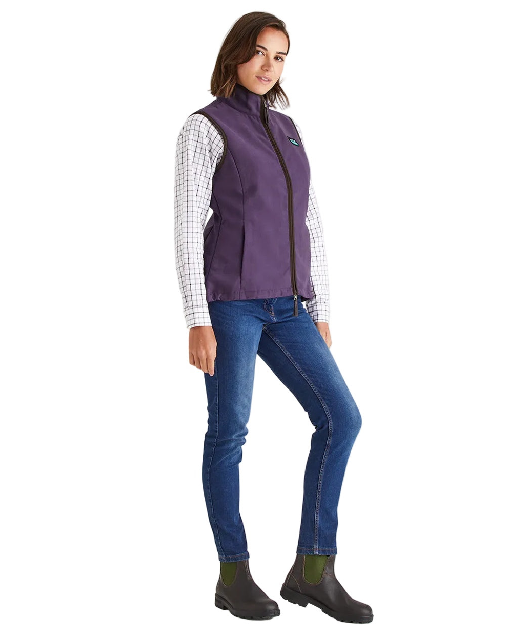 Nightshade Coloured Ridgeline Ladies Monarch Gilet on white background