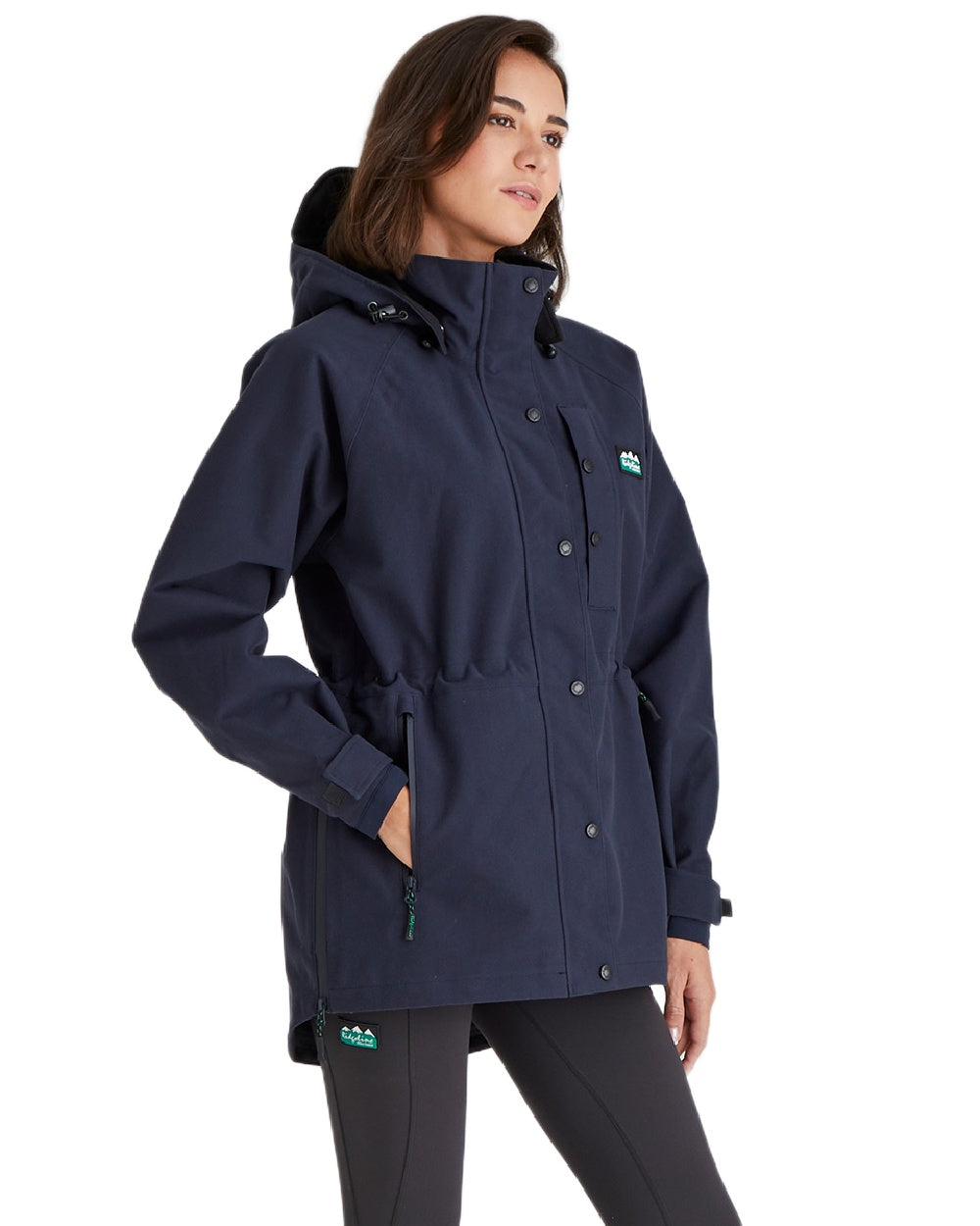 Navy Coloured Ridgeline Ladies Monsoon Classic Jacket on white background