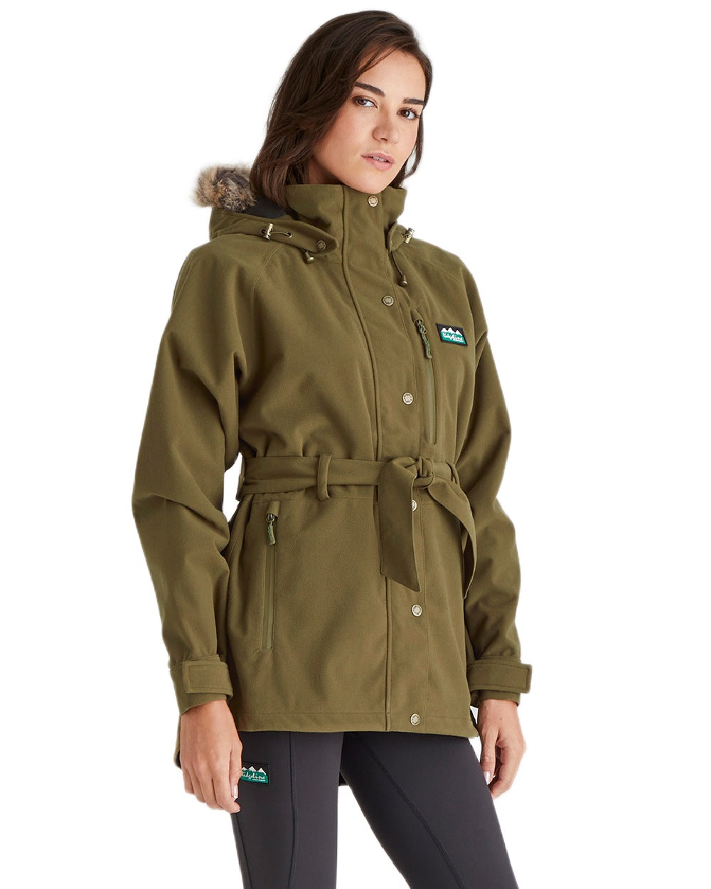 Teak Coloured Ridgeline Ladies Monsoon Nordic Jacket on white background
