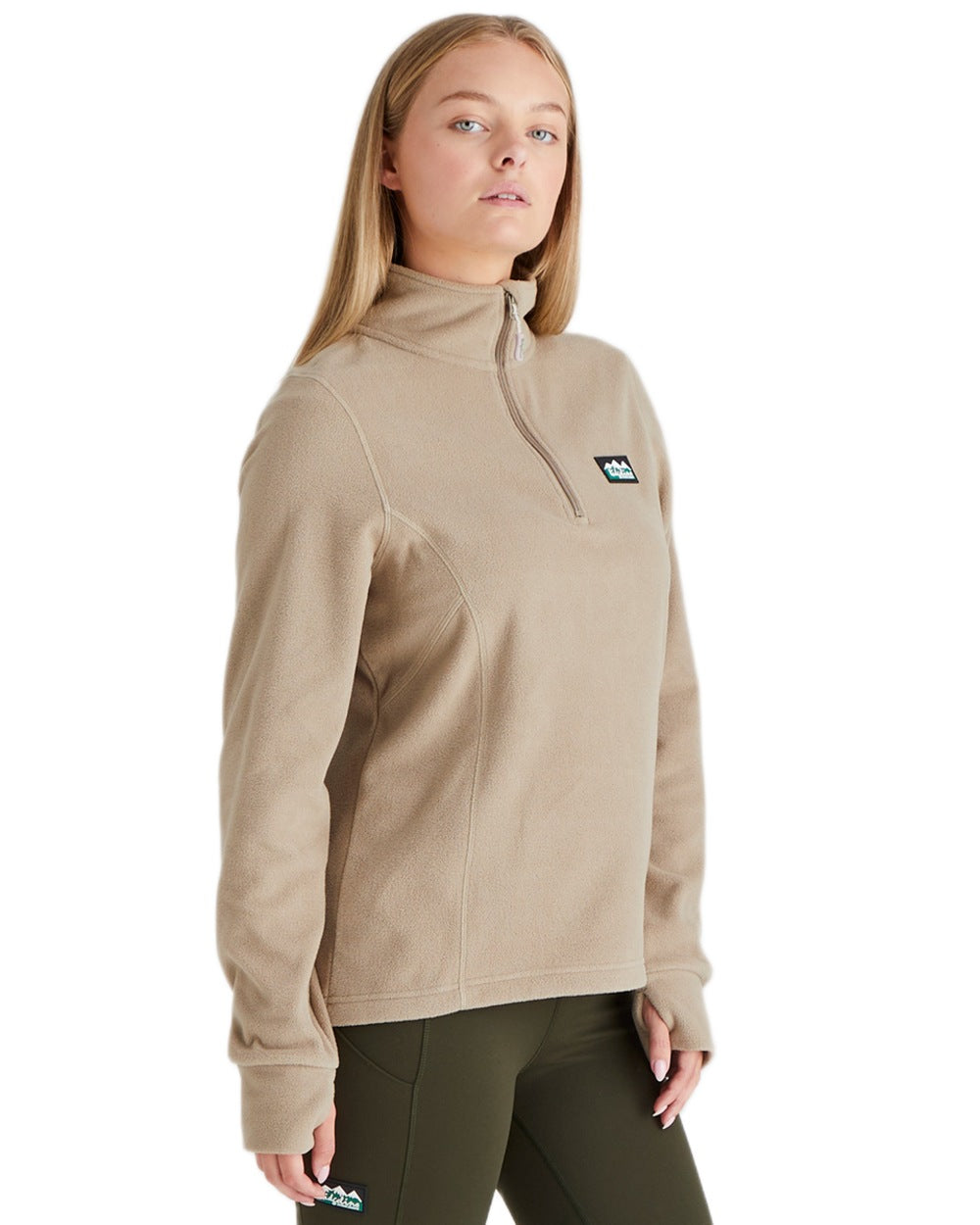Roasted Cashew coloured Ridgeline Ladies Narvik Fleece on white background