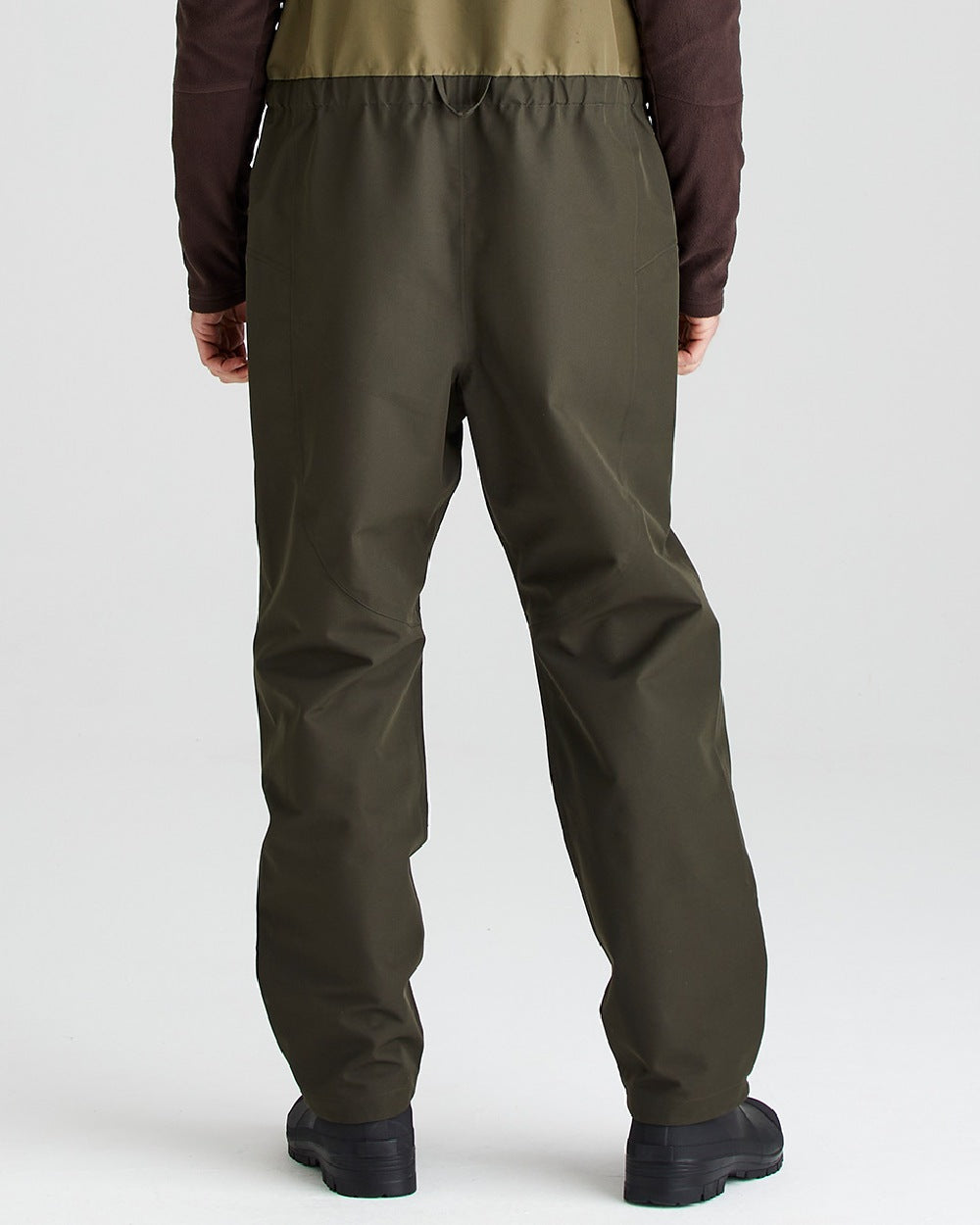Deep Forest coloured Ridgeline Mens Agri Pro Bib & Brace on grey background
