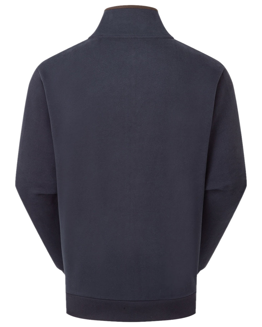 Navy Coloured Ridgeline Mens Brancaster Quarter Zip Top on white background