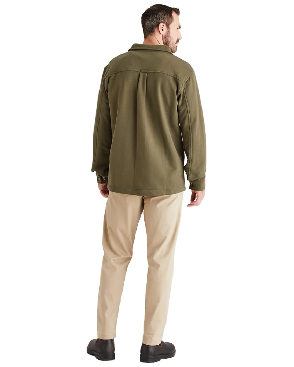 Ivy Green Coloured Ridgeline Mens Burnham Work Shirt on white background