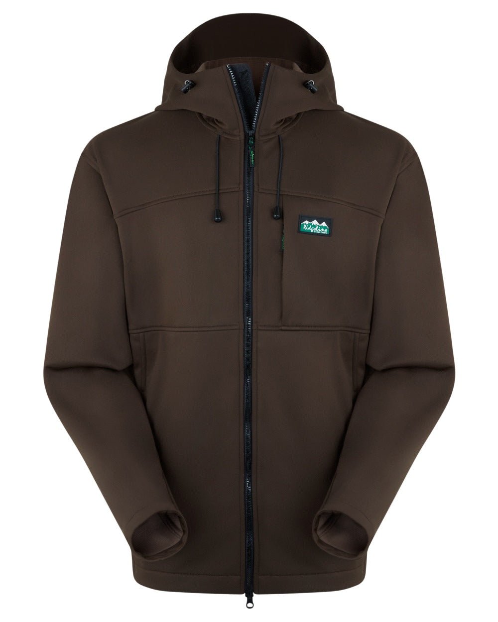 Bark coloured Ridgeline Mens Gradient Jacket on white background