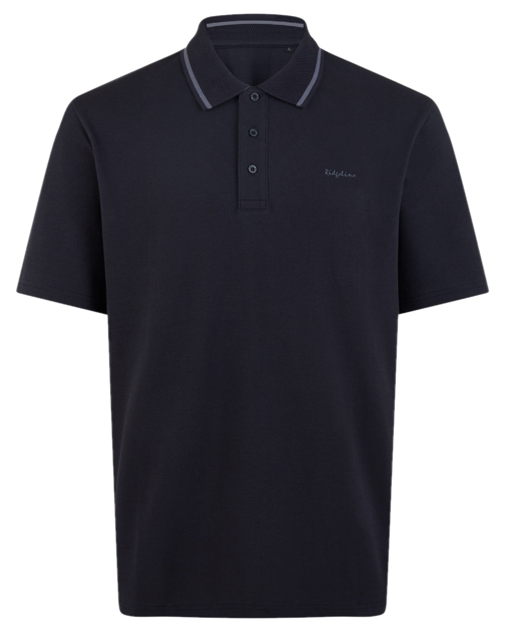 Navy Coloured Ridgeline Mens Kilworth Polo Shirt on white background