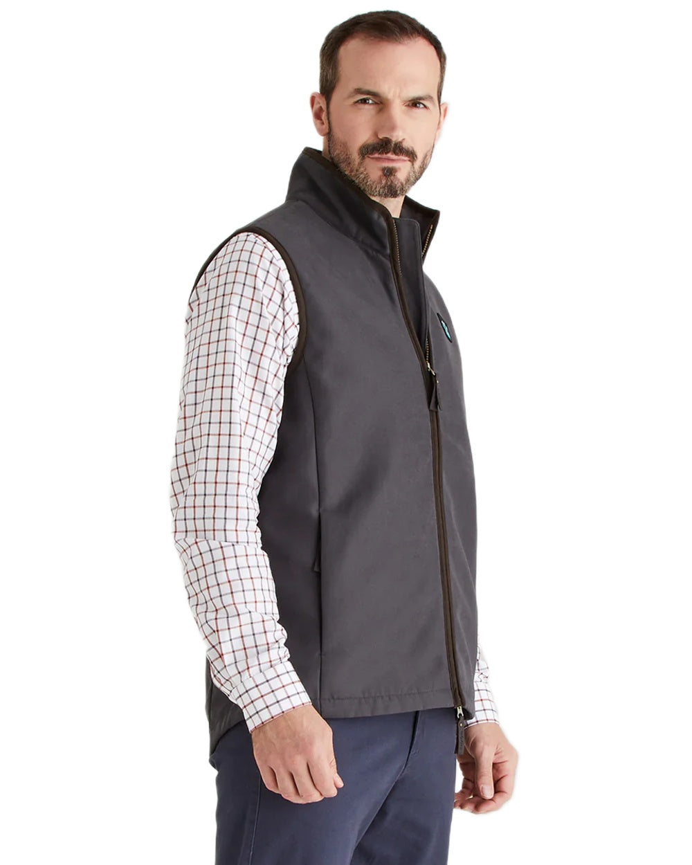 Shale Coloured Ridgeline Mens Monarch Gilet on white background