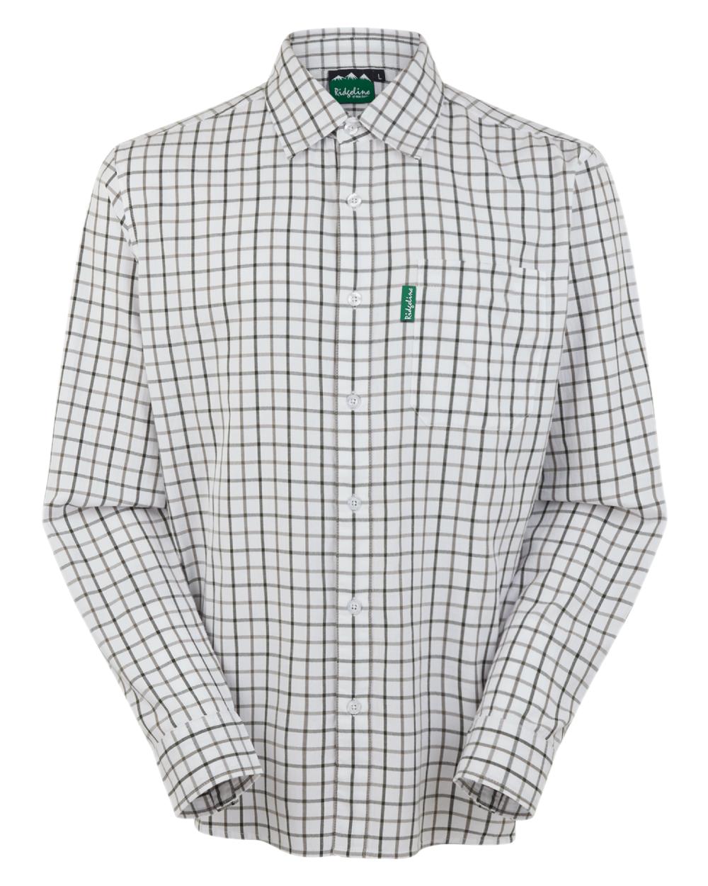 Deep Forest coloured Ridgeline Mens Sedgebrook Shirt on white background