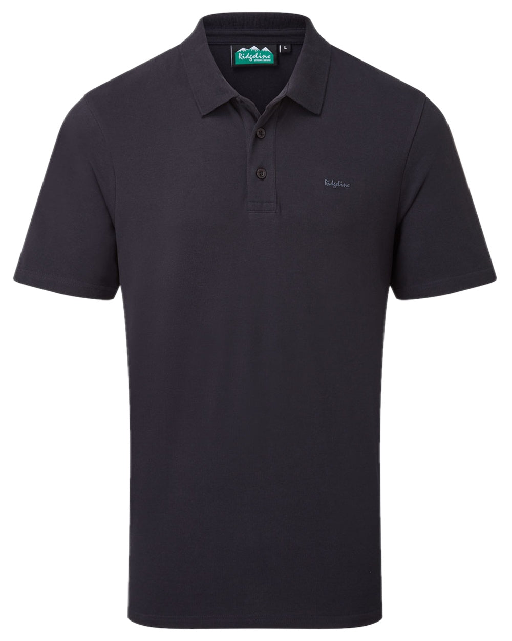 Navy Coloured Ridgeline Mens Signature Polo Shirt on white background
