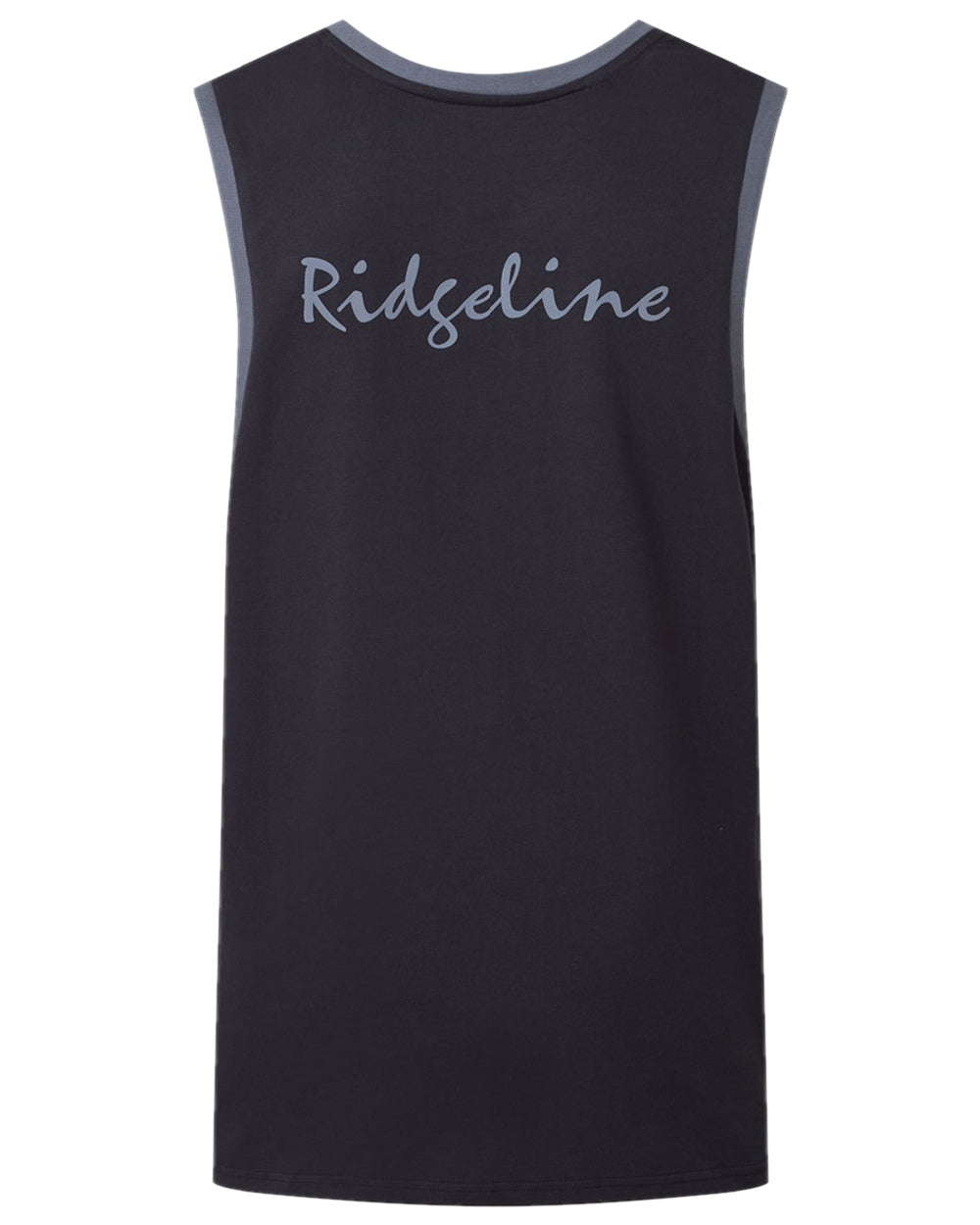Navy Coloured Ridgeline Mens Signature Singlet Top on white background