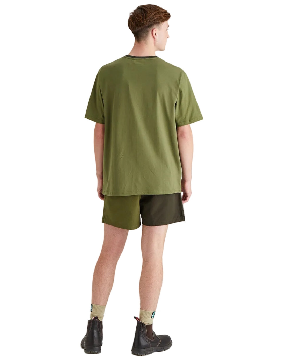Fern Green Coloured Ridgeline Mens Signature T-Shirt on white background