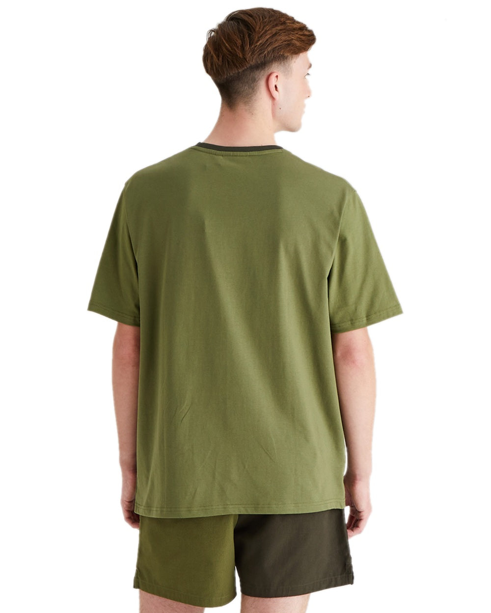 Fern Green Coloured Ridgeline Mens Signature T-Shirt on white background