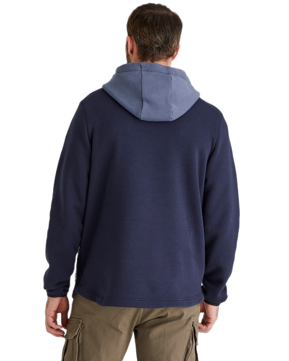Navy coloured Ridgeline Mens South Island Hoodie on white background