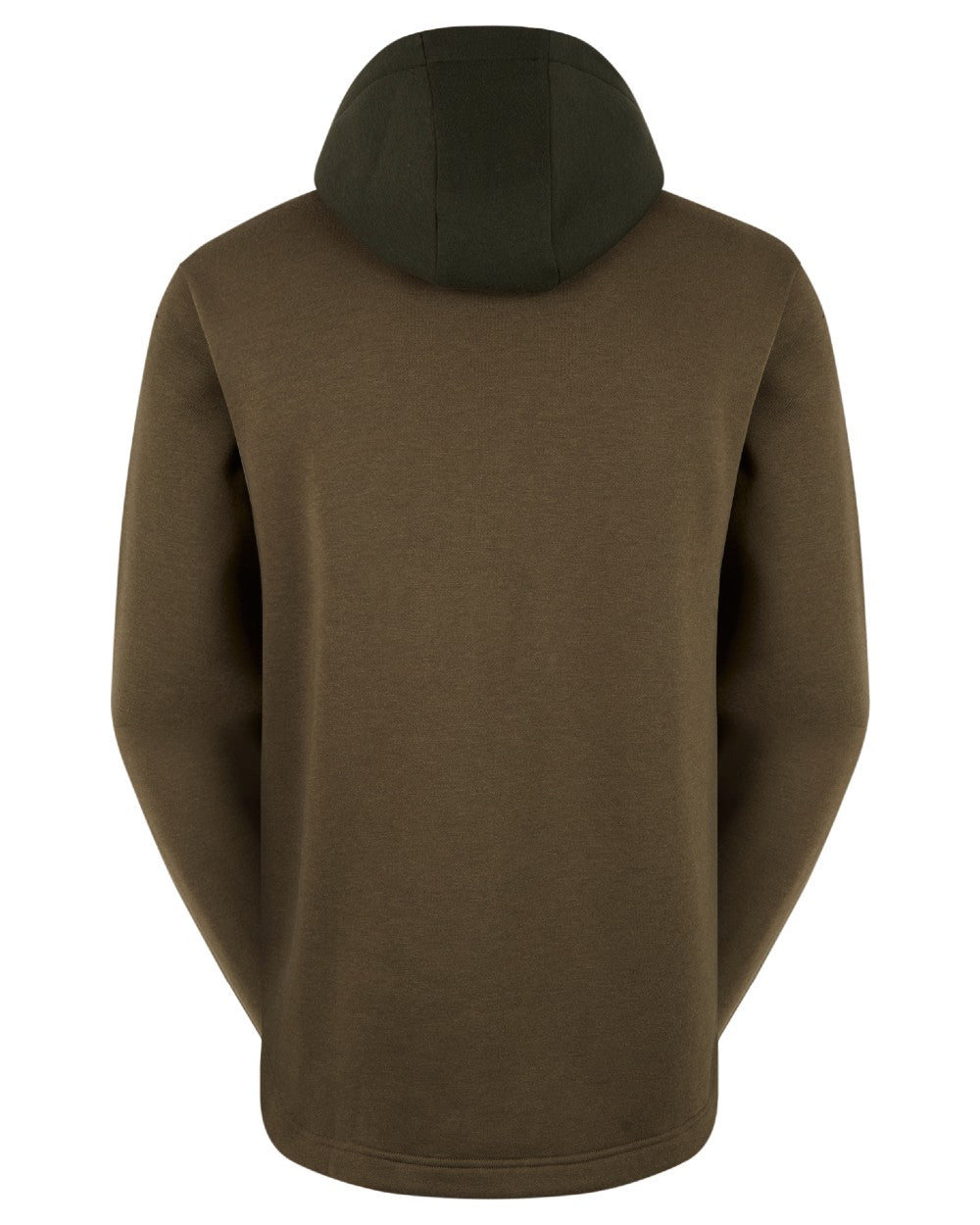 Olive coloured Ridgeline Mens South Island Hoodie on white background