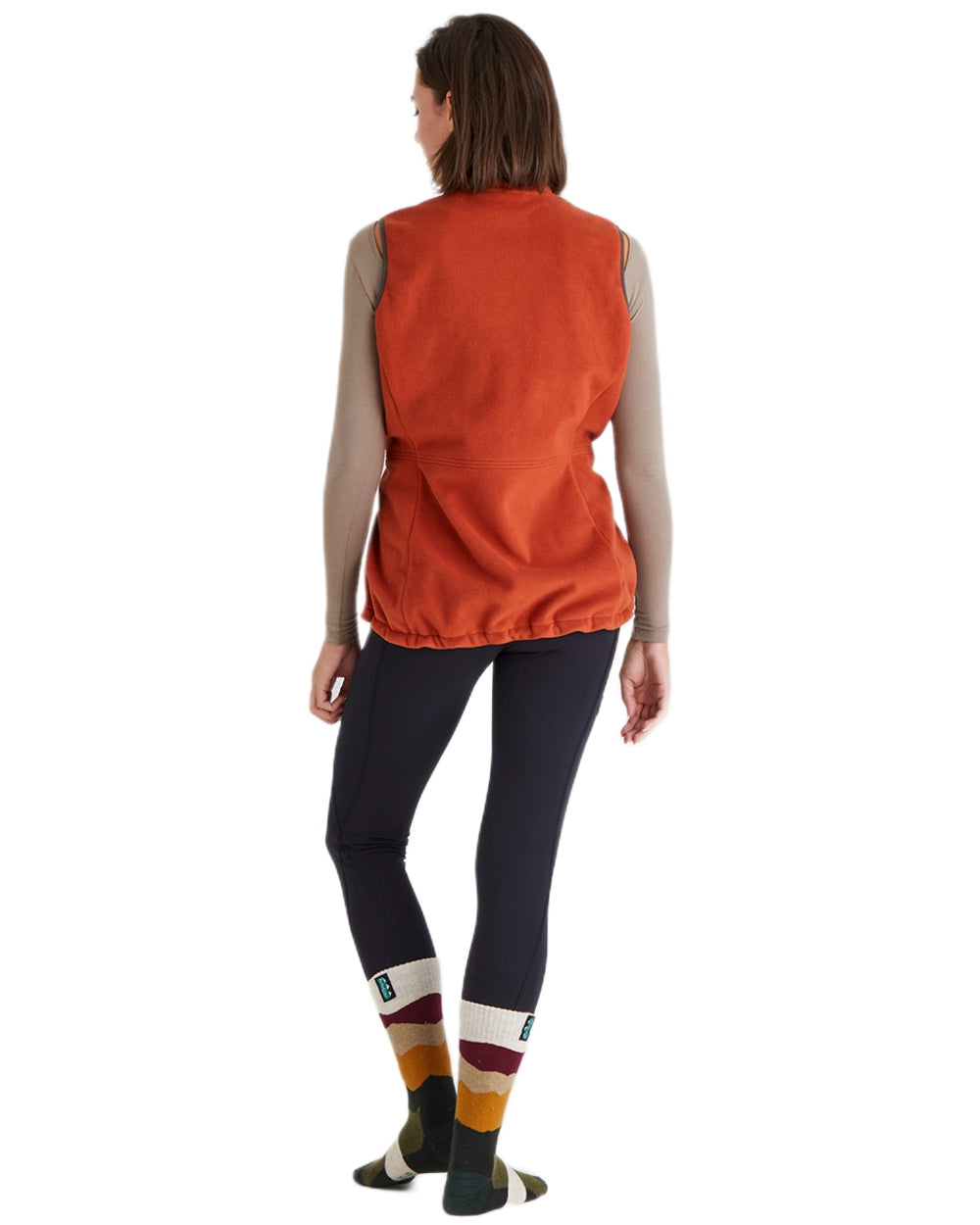 Berry Stripes Coloured Ridgeline Merino Wool Mid Length Socks on white background