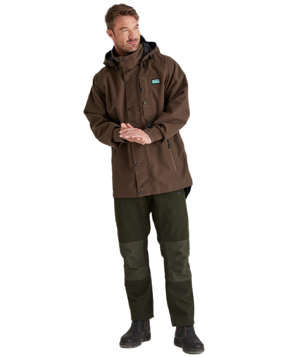 Bark Coloured Ridgeline Monsoon Classic Jacket On A White Background