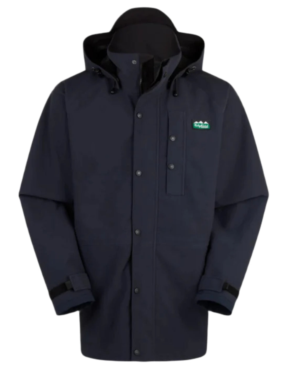 Navy Coloured Ridgeline Monsoon Classic Jacket On A White Background