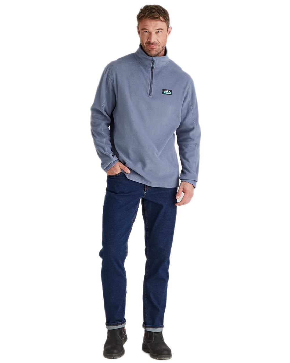 Storm Coloured Ridgeline Narvik Fleece on white background