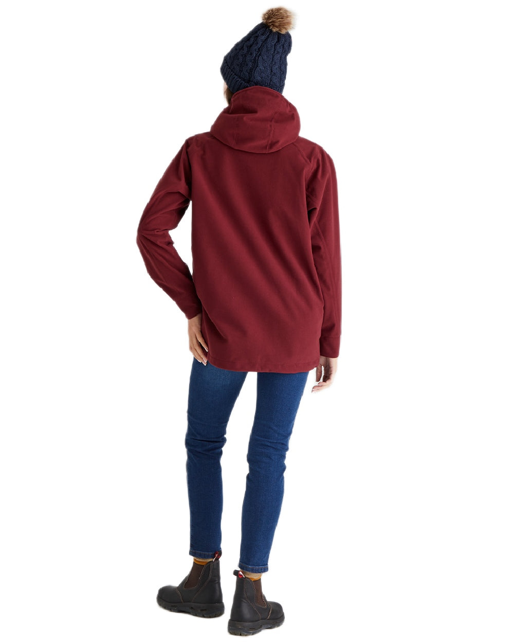 Navy Coloured Ridgeline Nordic Fleck Bobble Hat on white background