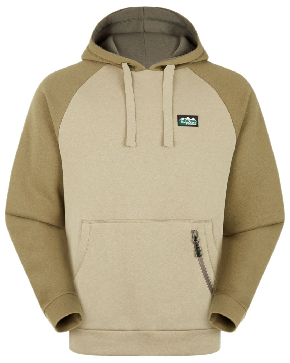 Teak Coloured Ridgeline North Island Hoodie on white background