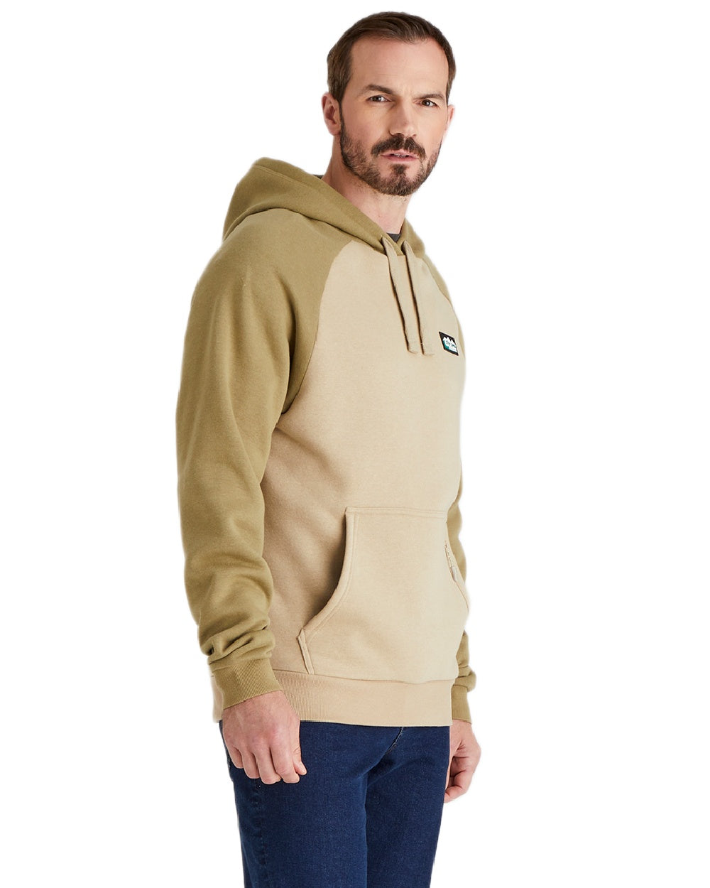 Teak Coloured Ridgeline North Island Hoodie on white background