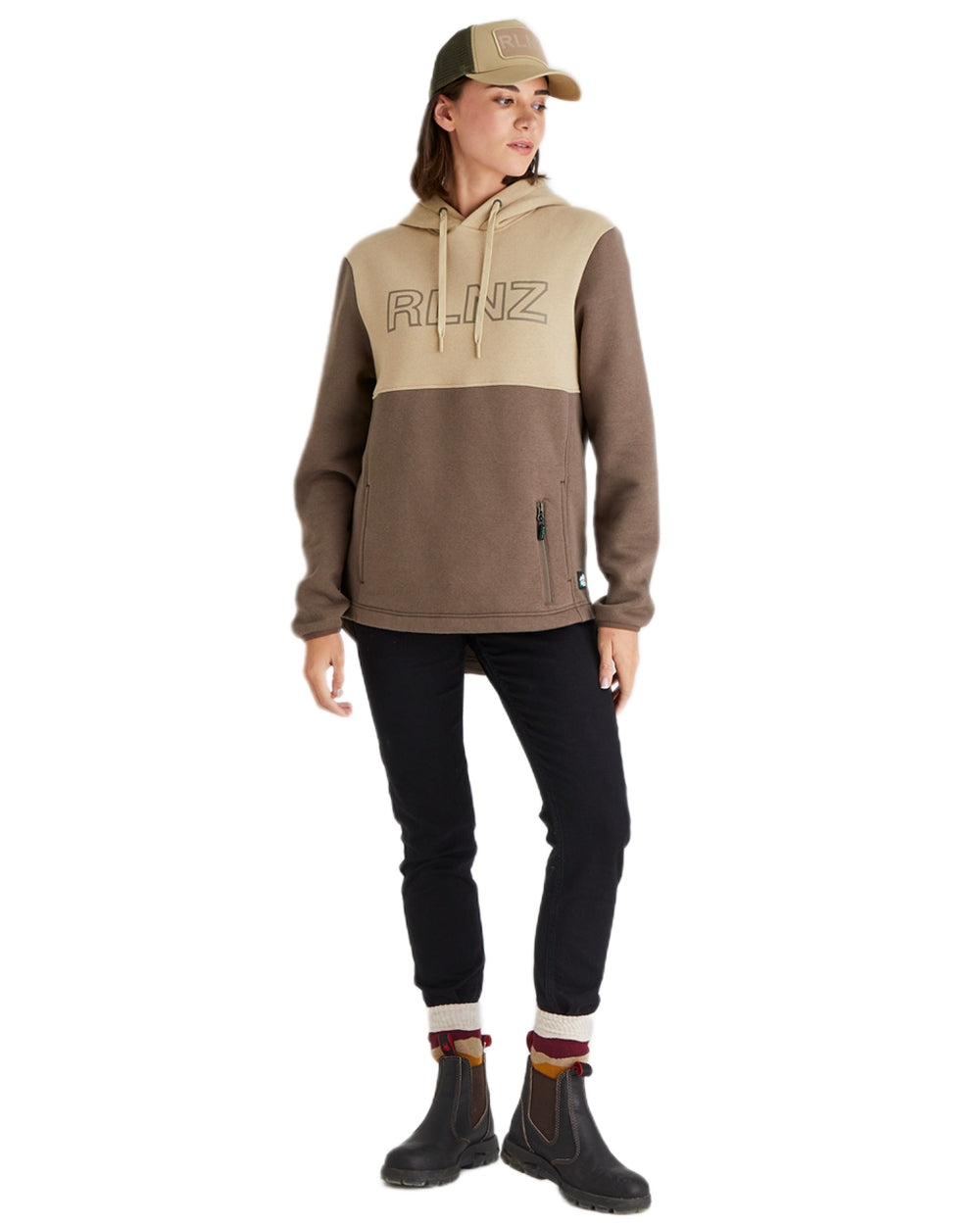 Eucalyptus Coloured Ridgeline RLNZ Trucker Cap on white background