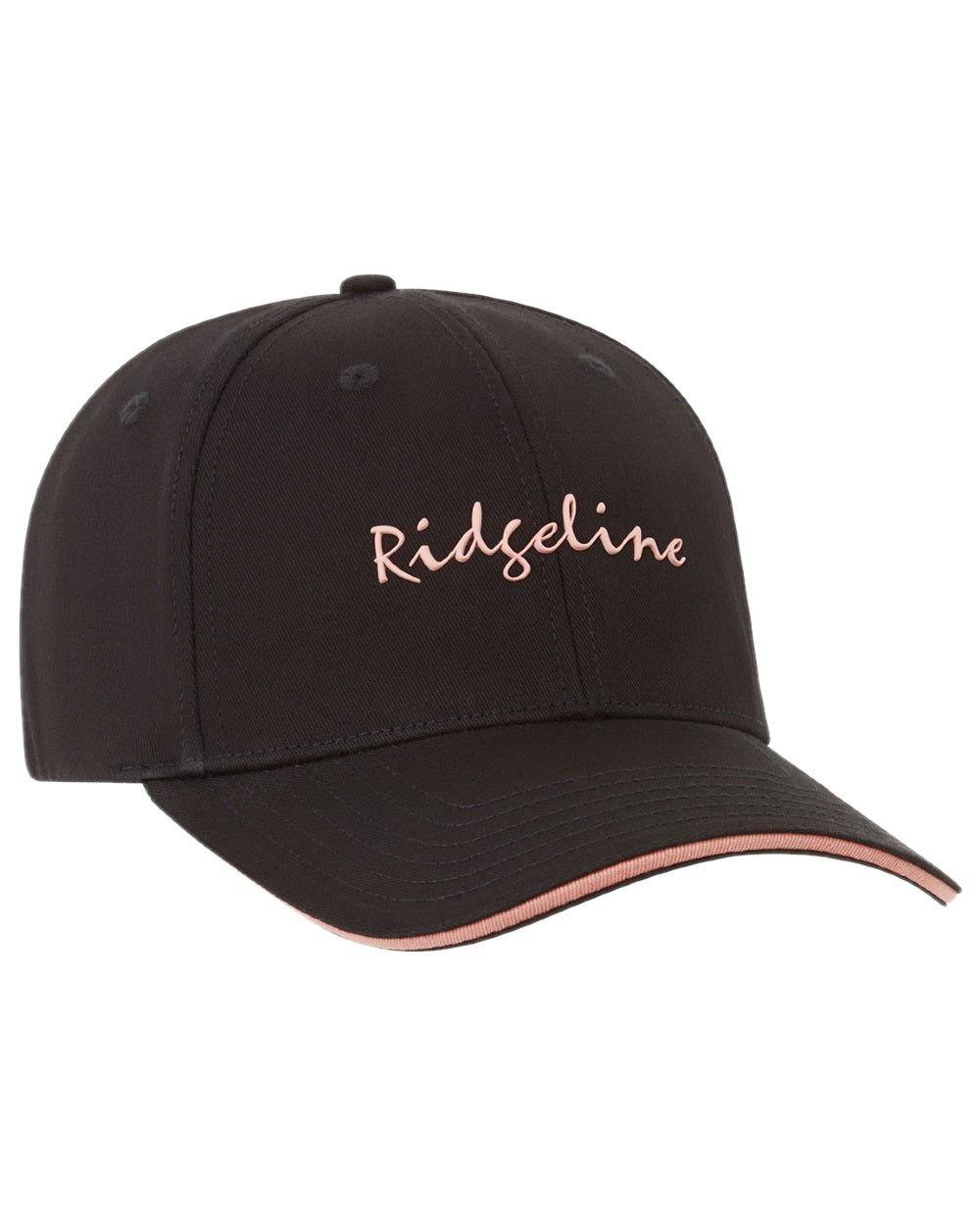 Black Coloured Ridgeline Signature Cap on white background