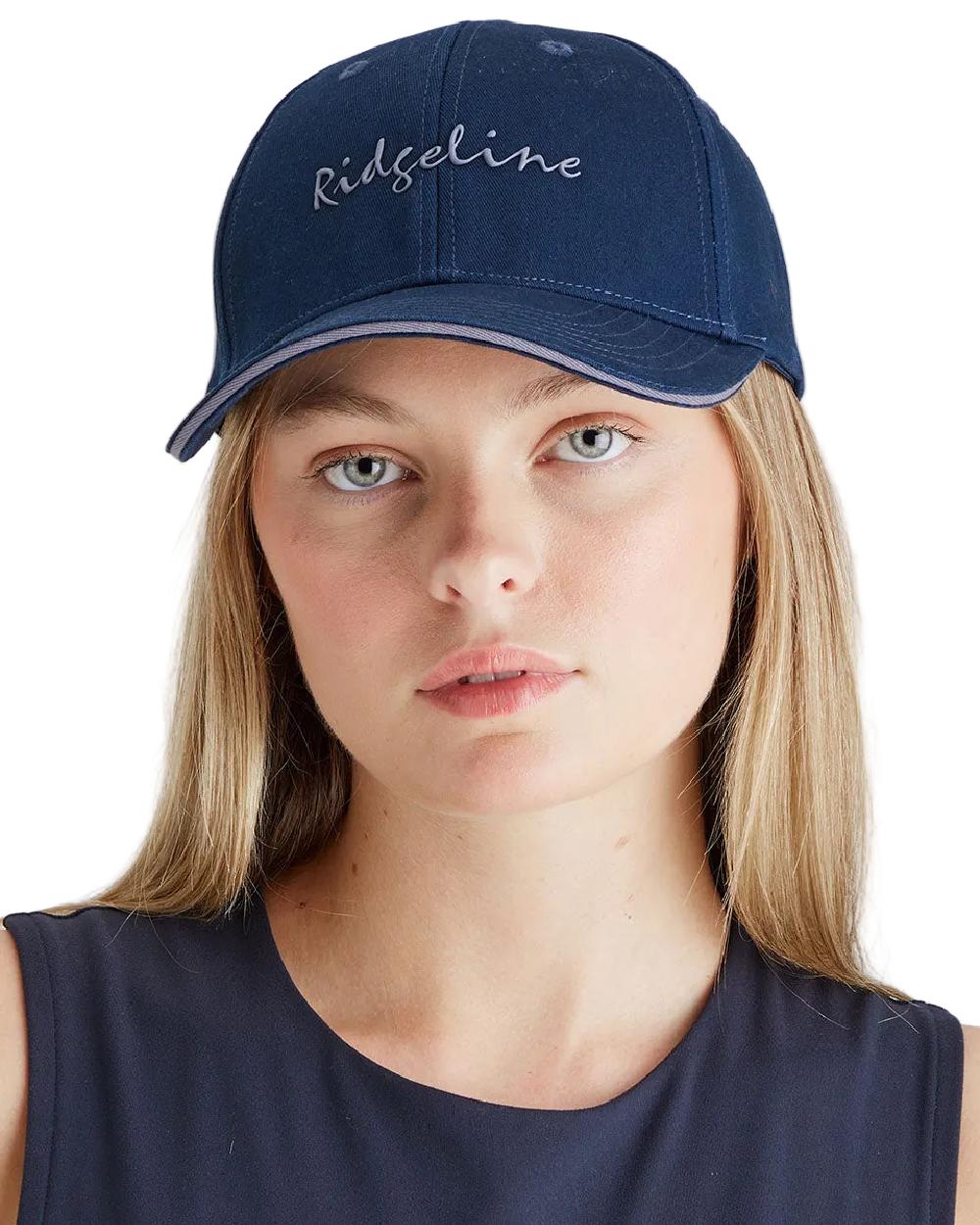Navy Coloured Ridgeline Signature Cap on white background