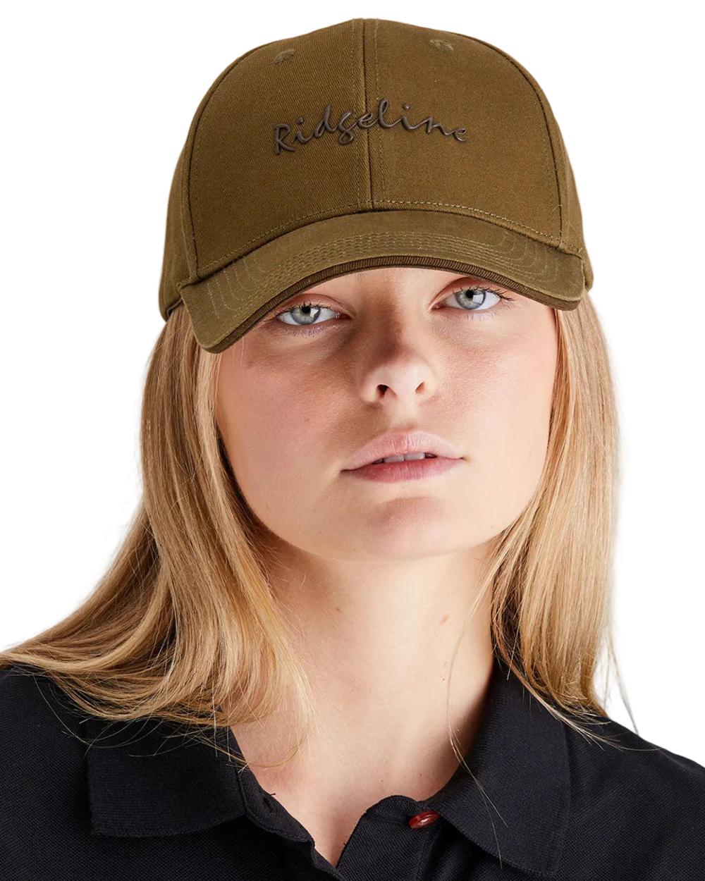 Teak Coloured Ridgeline Signature Cap on white background