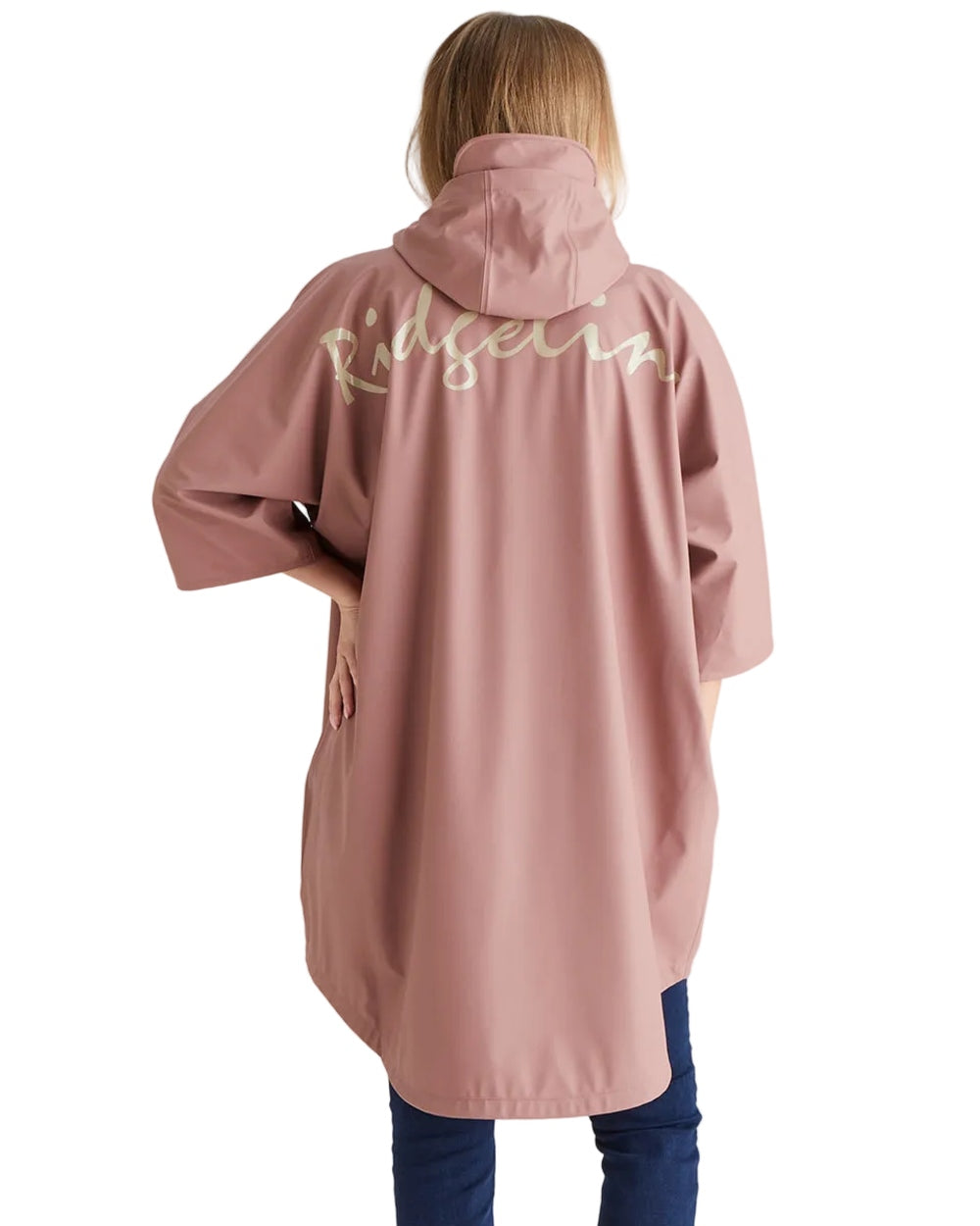 Dusky Pink Coloured Ridgeline Signature Poncho on white background