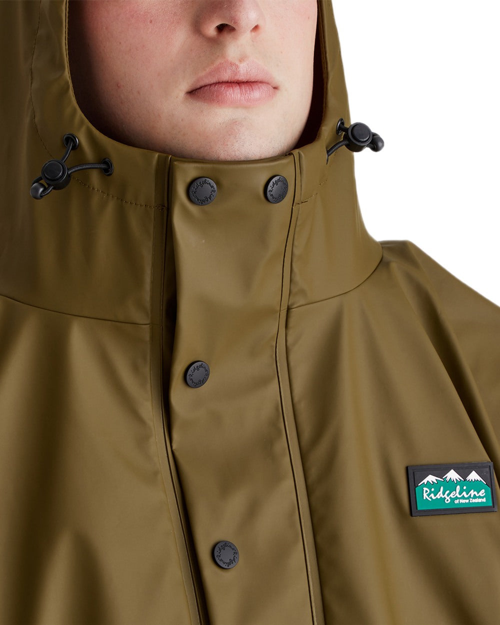 Teak Coloured Ridgeline Signature Poncho on white background