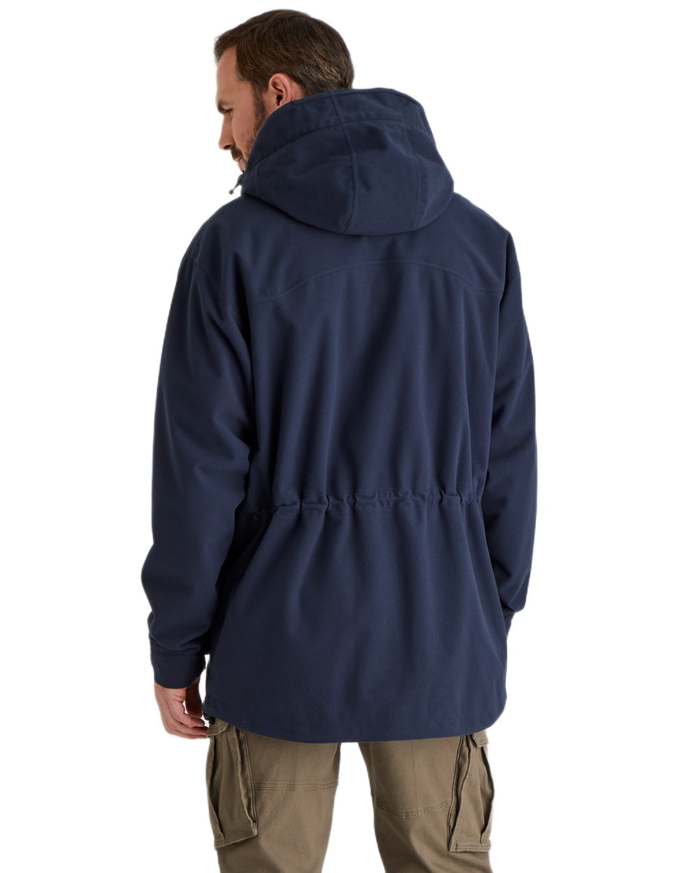 Navy coloured Ridgeline Torrent Waterproof Jacket on white background