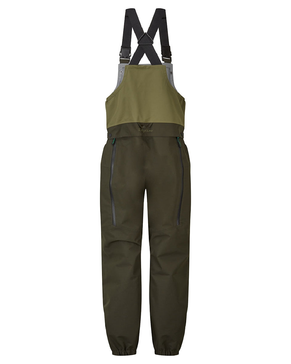 Deep Forest coloured Ridgeline Womens Agri Pro Bib & Brace on white background
