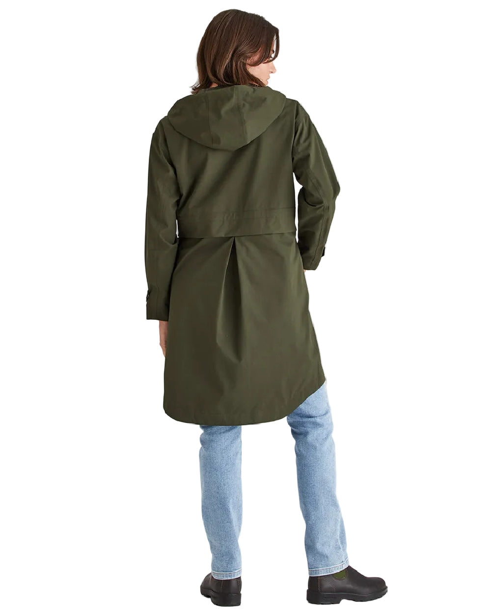 Deep Forest Coloured Ridgeline Womens Blakeney Parka on white background