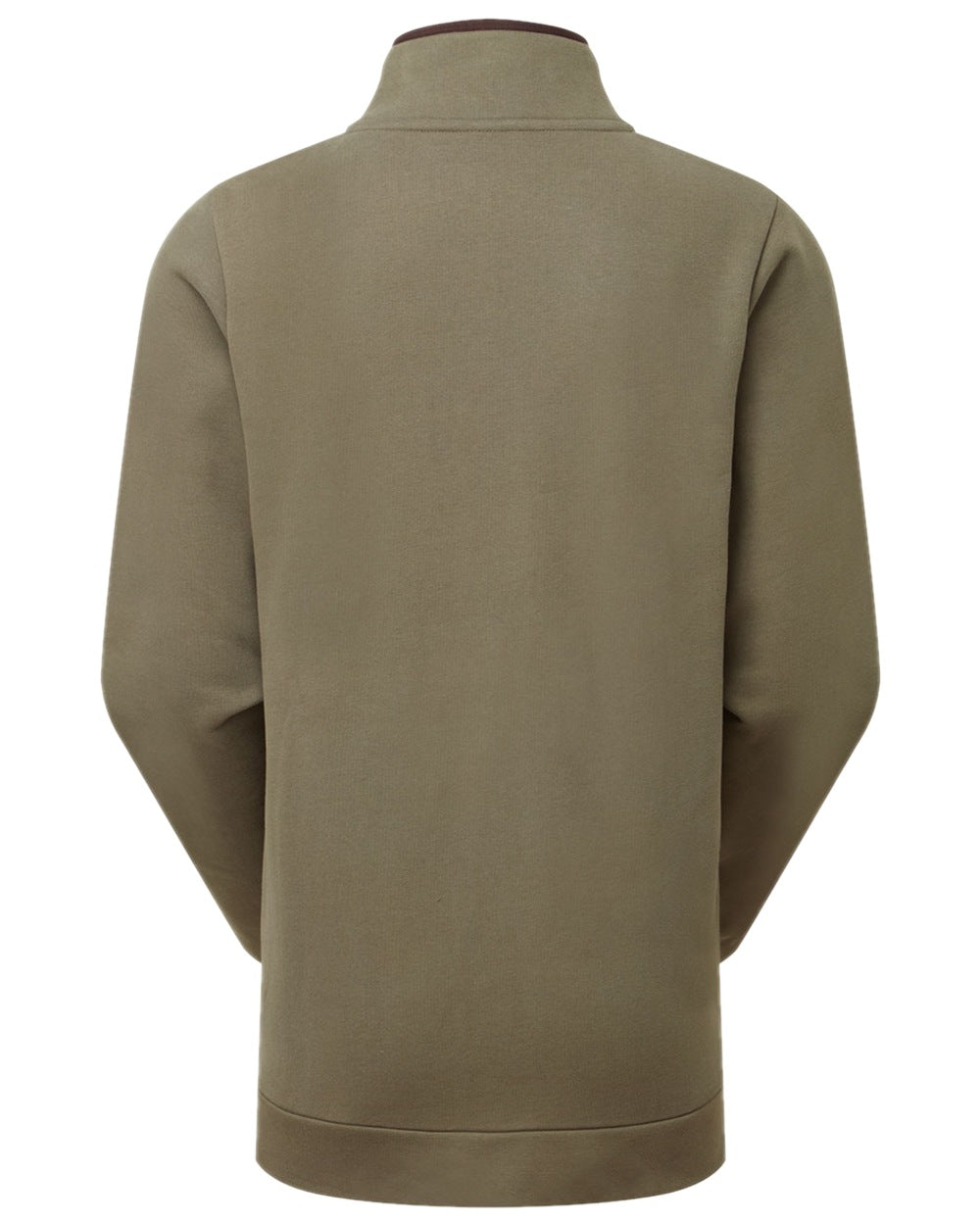 Smokey Olive Coloured Ridgeline Womens Brancaster Quarter Zip Top on white background