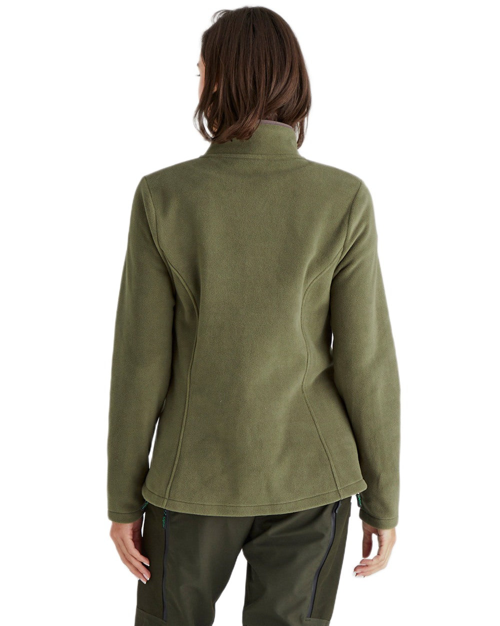 Ivy Green Coloured Ridgeline Womens Brenna Fleece Jacket on white background