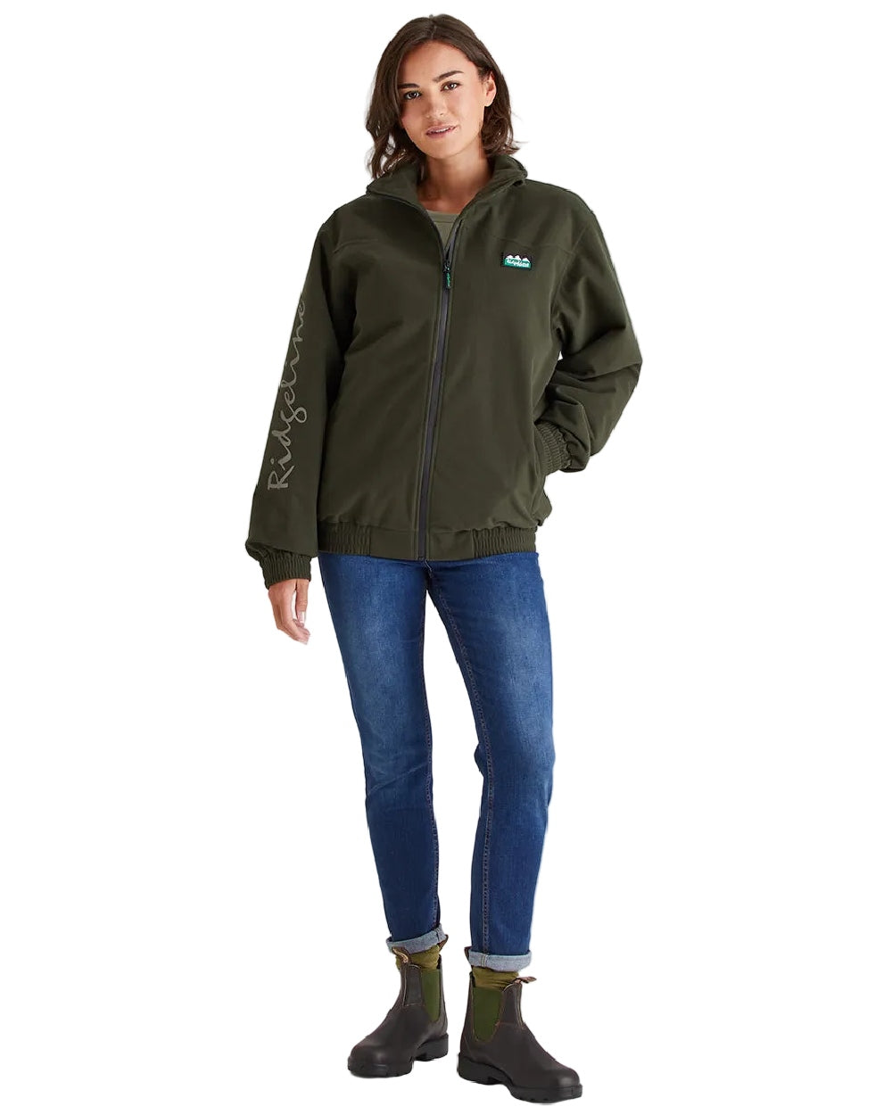 Deep Forest Coloured Ridgeline Womens Brumby Yard Jacket on white background
