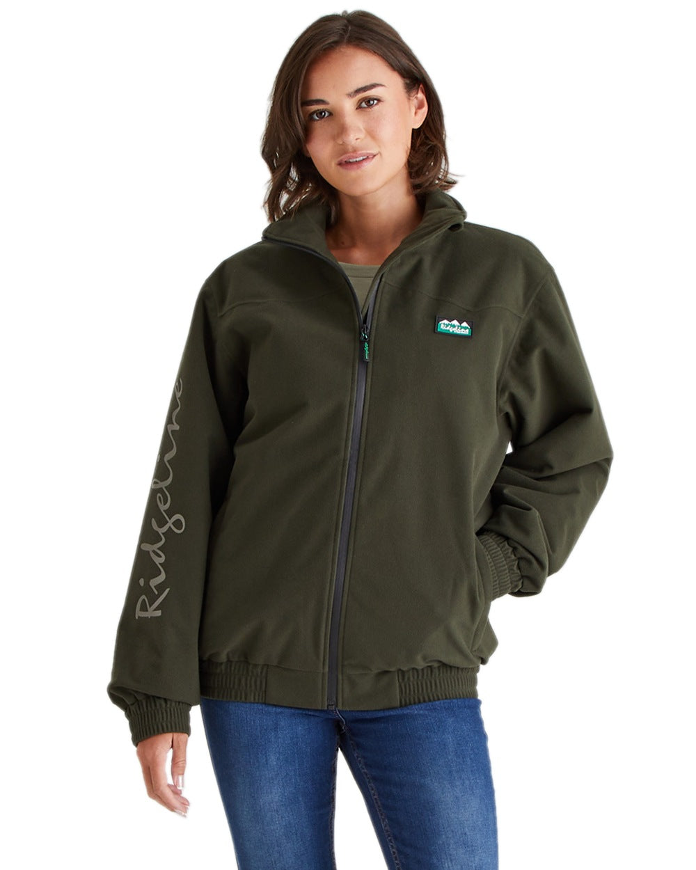 Deep Forest Coloured Ridgeline Womens Brumby Yard Jacket on white background