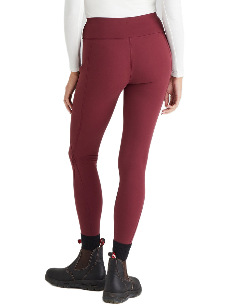 Winter Berry Coloured Ridgeline Womens Infinity Leggings On A White Background