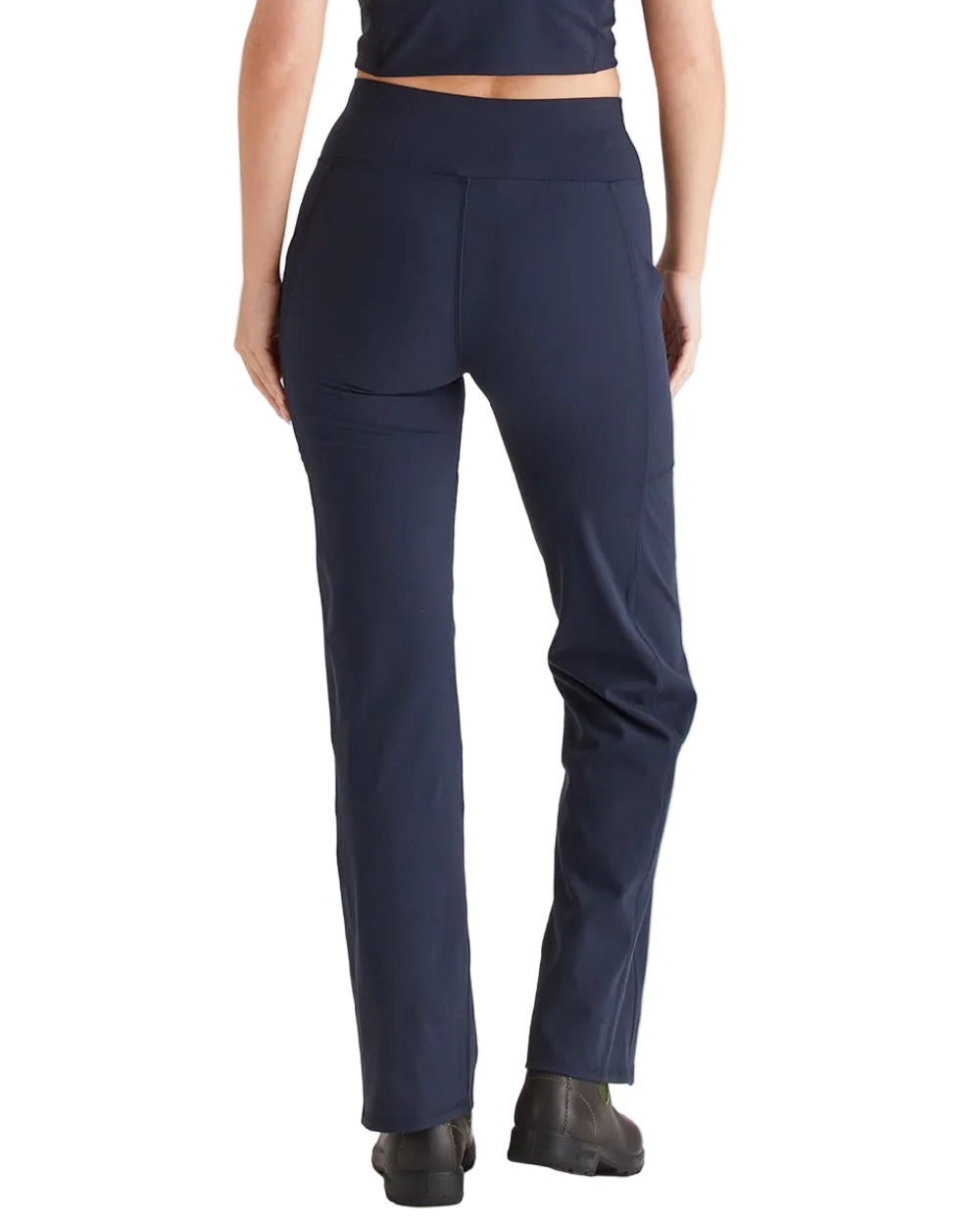 Navy Coloured Ridgeline Womens Infinity Straight Leg Leggings on white background