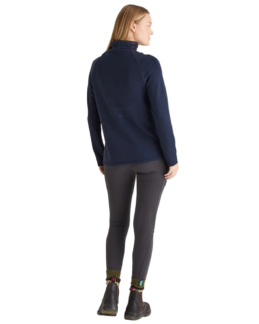 Navy Coloured Ridgeline Womens Kelmarsh Top on white background
