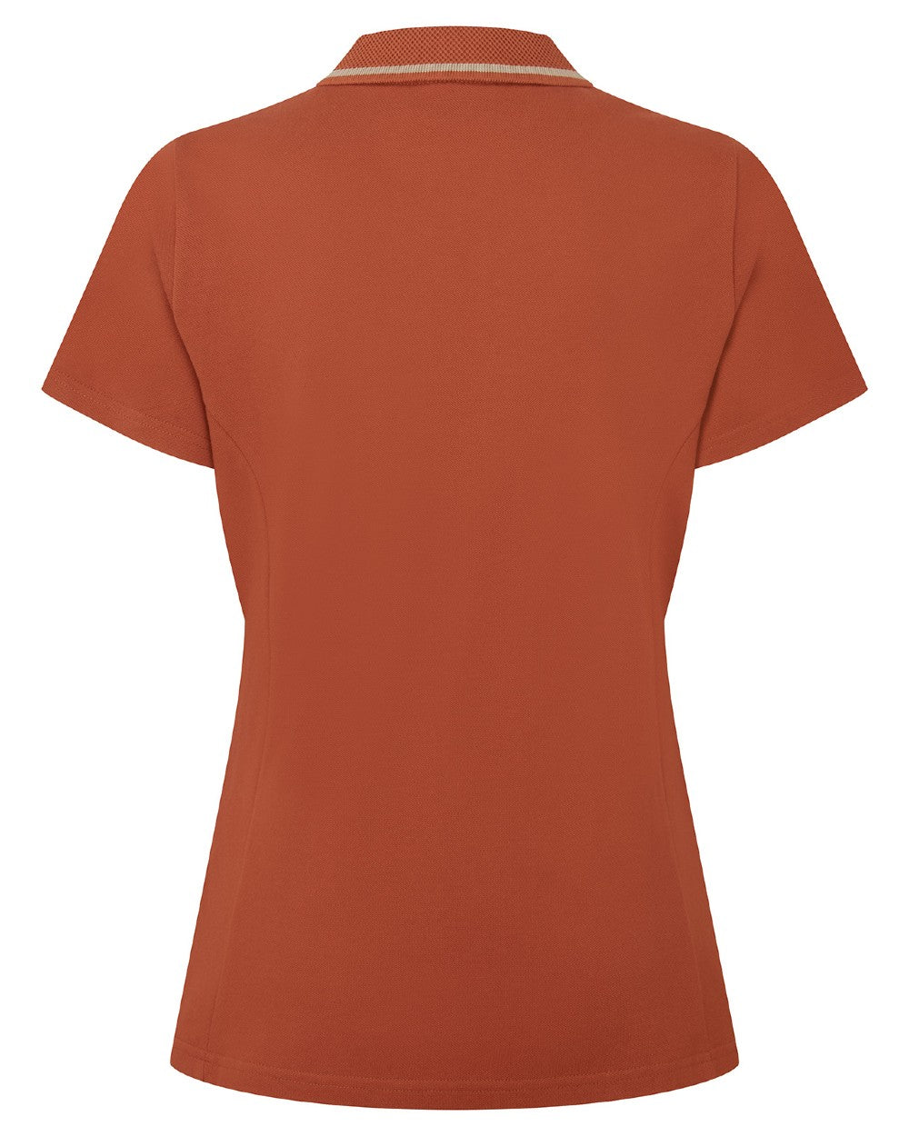 Russet coloured Ridgeline Womens Kilworth Polo Shirt on white background