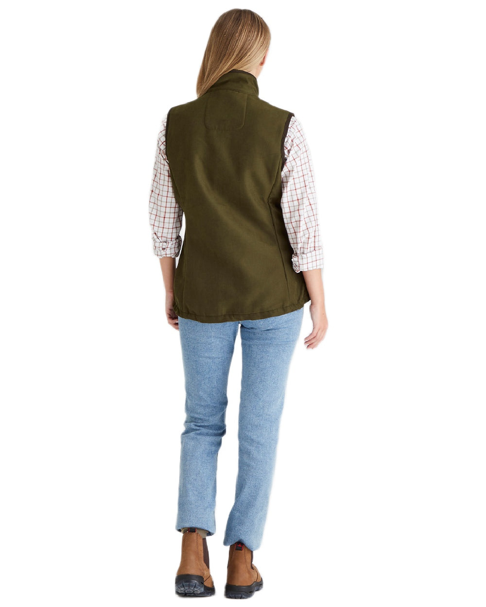 Teak coloured Ridgeline Womens Monarch Gilet on white background