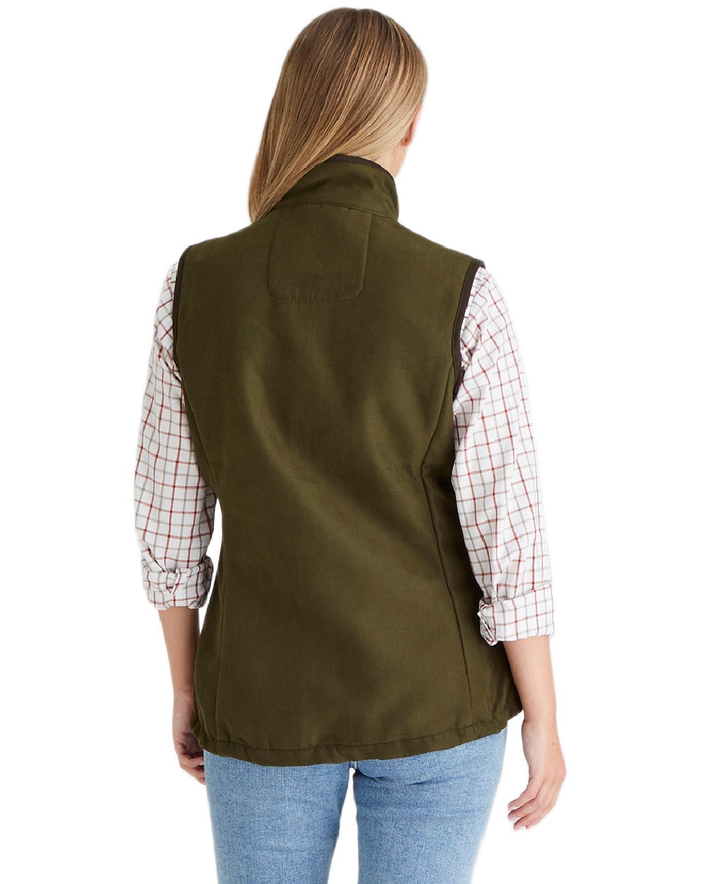 Teak coloured Ridgeline Womens Monarch Gilet on white background